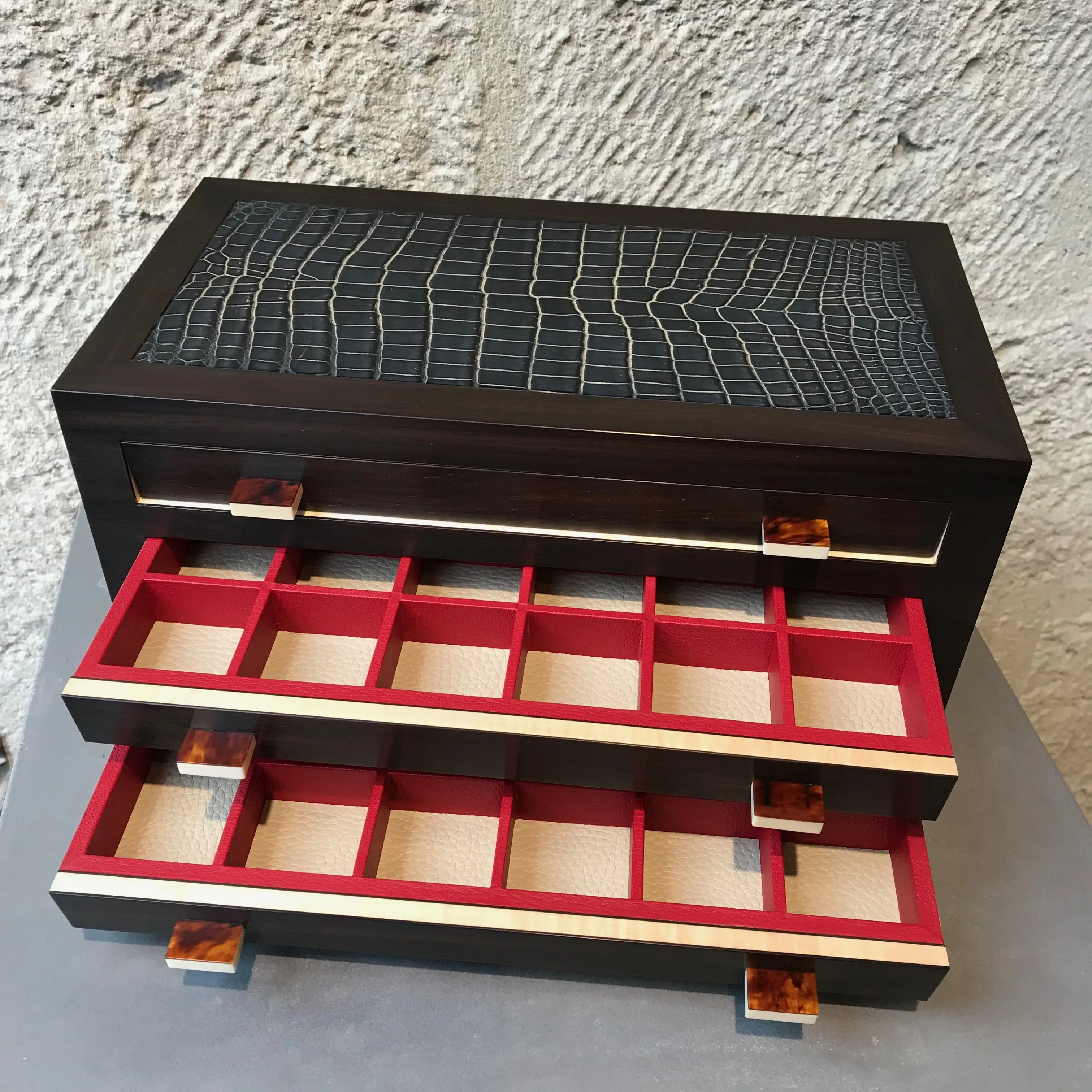 Boîte à boutons de manchettes